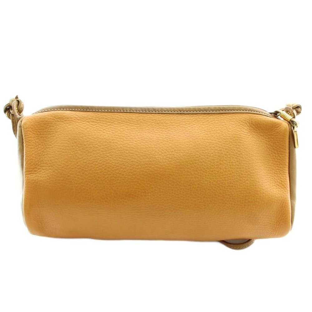 Loewe Shoulder Bag Leather Anagram Embossed Brown XZ